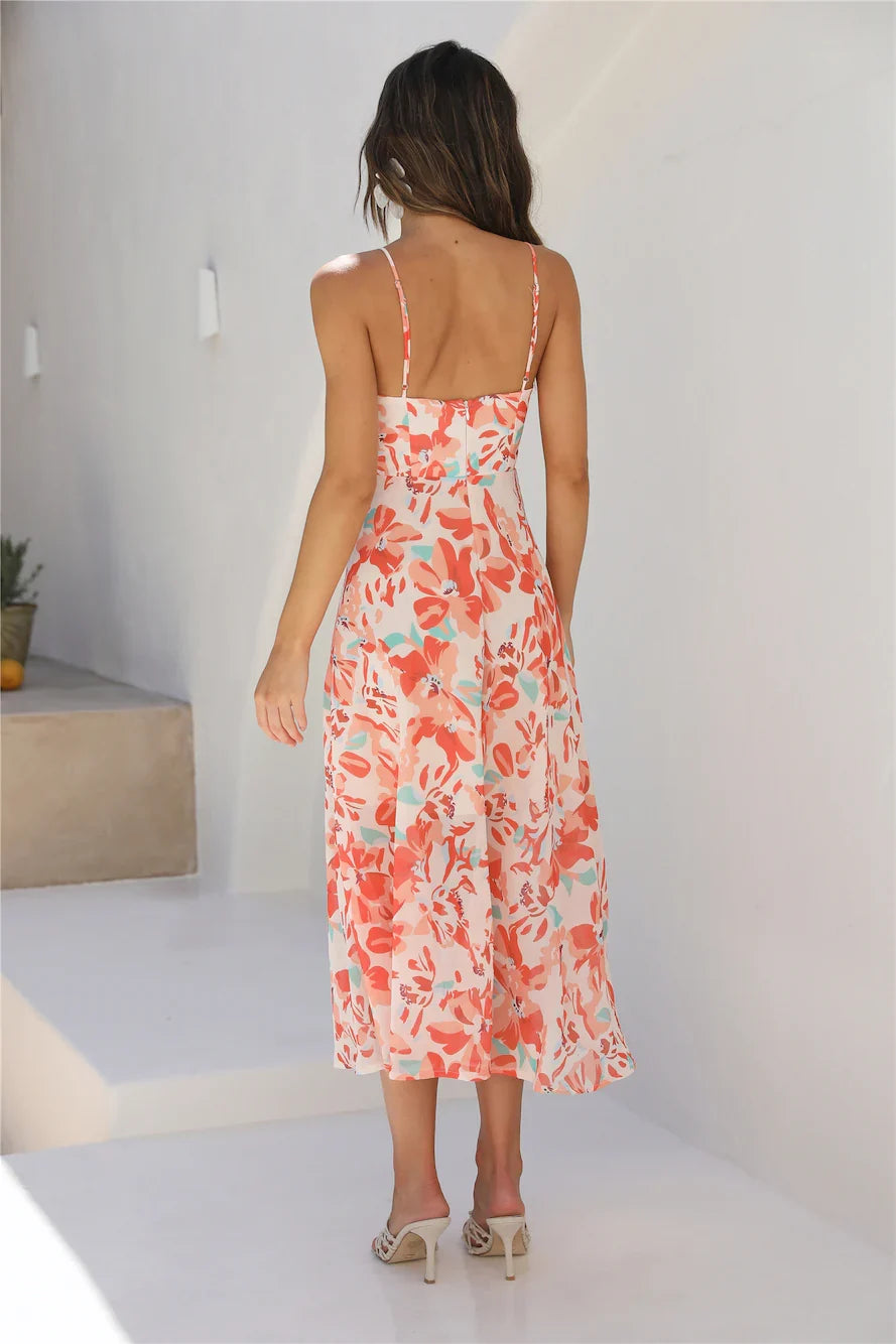 Vacay Vibe Midi Dress Orange
